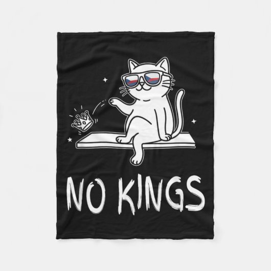 猫の王様はいない メンズ レディース フリースブランケット (正面)