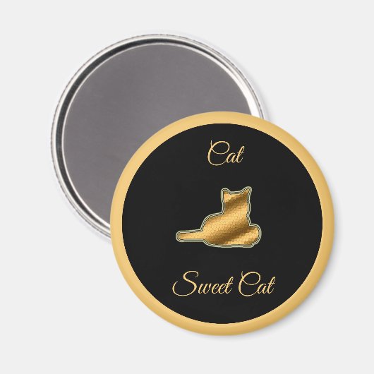 猫の甘い猫 マグネット (正面/裏面)