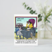 猫の生命保険プランは9つある ポストカード (スタンド正面)