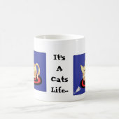 猫の生活だ コーヒーマグカップ (中央)