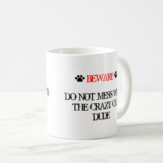 猫の男と一緒熱狂するに遊ぶ コーヒーマグカップ (正面右)