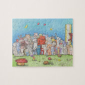 猫の町への歓迎 ジグソーパズル (横)