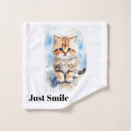猫の画像 楽しいテキスト 名前 バスタオルセット