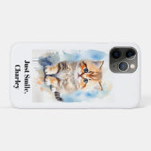 猫の画像 楽しいテキスト 名前 Case-Mate iPhoneケース (裏面(横))
