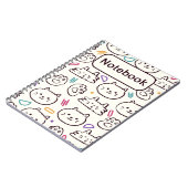 猫の白い漫画 ノートブック (左側)