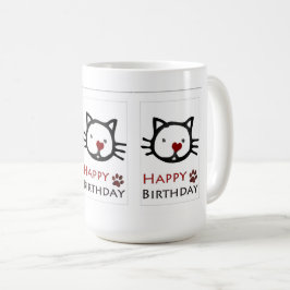 猫の白い猫 コーヒーマグカップ