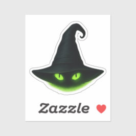 猫の白熱［赤熱］光を放つ目 シール