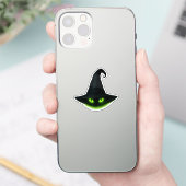 猫の白熱［赤熱］光を放つ目 シール (スマートフォン)