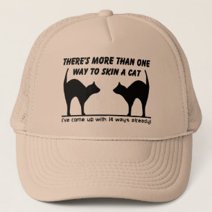 猫の皮の面白い帽子 冗談 キャップ