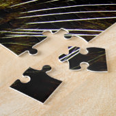 猫の目が催眠術をかけているリアルな写真 ジグソーパズル (側面)