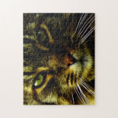 猫の目が催眠術をかけているリアルな写真 ジグソーパズル (縦)