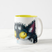 猫の目が見える ツートーンマグカップ (正面右)