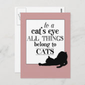 猫の目には全て猫のものがある ポストカード (正面/裏面)