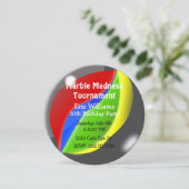 猫の目ビー玉 カスタム誕生日パーティー招待状 招待状 (スタンド正面)