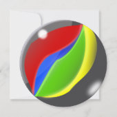 猫の目ビー玉 カスタム誕生日パーティー招待状 招待状 (裏面)