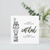 猫の目的から来たグリーンハッピーパパの日 カード (スタンド正面)