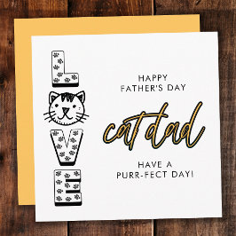 猫の目的から来た黄色い幸せな父の日 カード