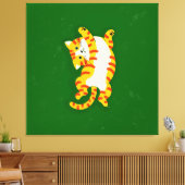 猫の目覚め キャンバスプリント (インサイチュ (リビング))