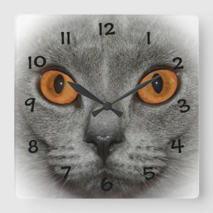 猫の目 スクエア壁時計