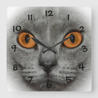猫の目 スクエア壁時計