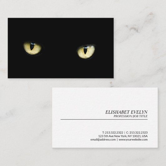 猫の目 名刺 (正面/裏面)