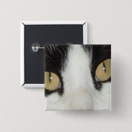 猫の目 缶バッジ (正面&裏面)