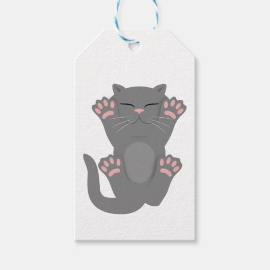 猫の眠り ギフトタグ (正面)