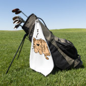 猫の眠り ゴルフタオル (グリーン)