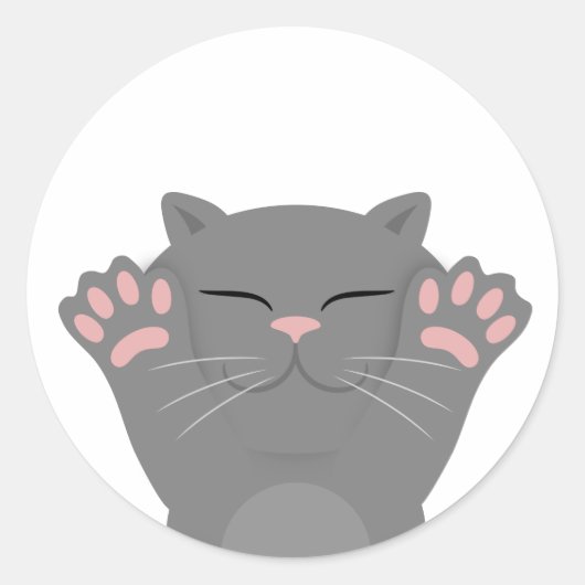 猫の眠り ラウンドシール (正面)