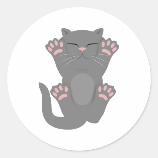 猫の眠り ラウンドシール (正面)