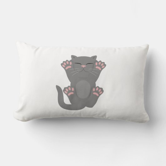 猫の眠り ランバークッション (正面)