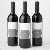 猫の眠り ワインラベル (ボトル)