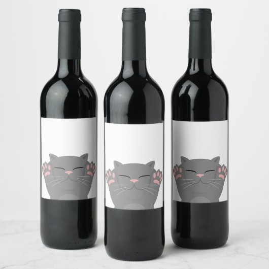 猫の眠り ワインラベル (ボトル)