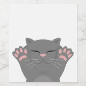 猫の眠り ワインラベル (シングルラベル)