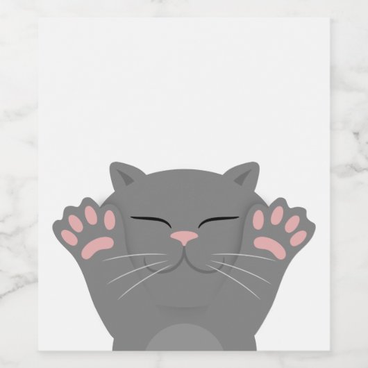 猫の眠り ワインラベル (シングルラベル)