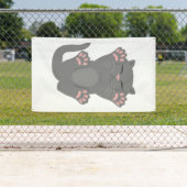 猫の眠り 横断幕 (インサイチュ)