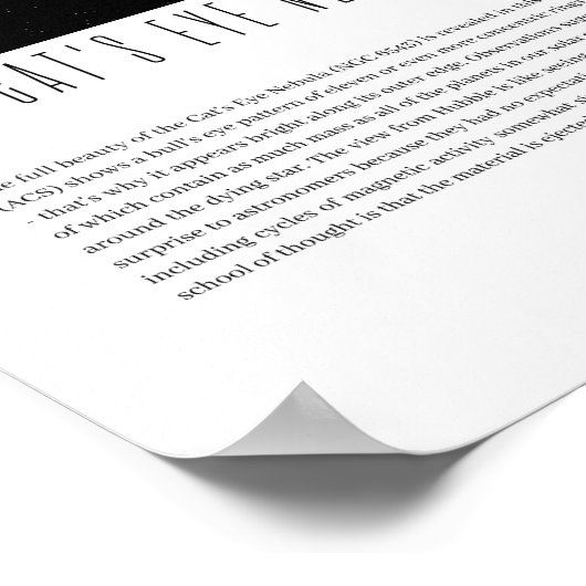 猫の眼球(NGC 6543) ポスター (角)