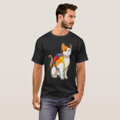 猫の瞳のスクールバッグ Tシャツ (正面フル)