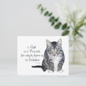 猫の知恵あるパズル ポストカード (スタンド正面)