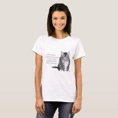 猫の知恵 - 家族のあり方 Tシャツ (正面フル)