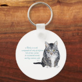 猫の知恵 – 家族のダイナミクス キーホルダー (正面)