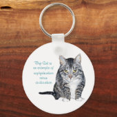 猫の知恵 – 洗練から文明まで？ キーホルダー (正面)