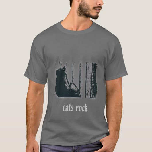 猫の石 Tシャツ (正面)