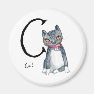 猫の磁石用のアルファベット物語abc C マグネット