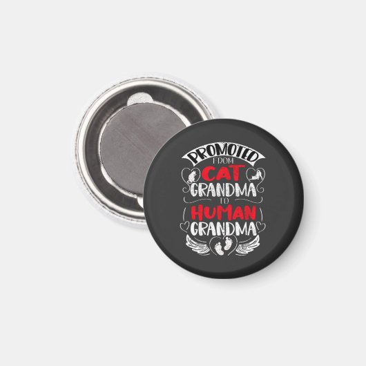 猫の祖母から人間の祖母に昇格 マグネット (正面/裏面)