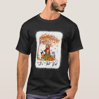猫の秋 ユーフォール カボチャ 秋 ハロウィン Tシャツ
