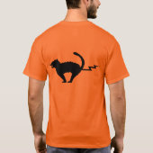 猫の稲妻のTシャツ Tシャツ (裏面)