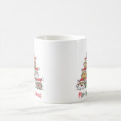 猫の積み重ねクリスマスツリー 楽しいデザイン コーヒーマグカップ (中央)