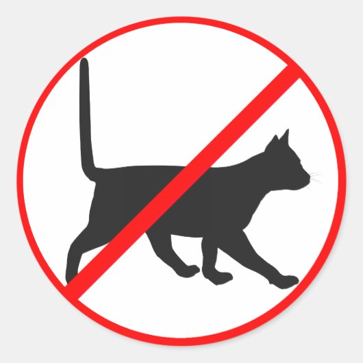 猫の立ち入りを厳禁! ラウンドシール (正面)