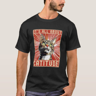 猫の笑える話は気分次第、面白いフレーズ Tシャツ
